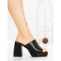 Papuci Dama cu Toc DD-201 BLACK | EMAS