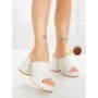 Papuci Dama cu Toc DD-201 WHITE | EMAS
