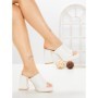 Papuci Dama cu Toc DD-201 WHITE | EMAS