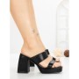 Papuci Dama cu Toc DD-202 BLACK | EMAS