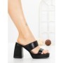 Papuci Dama cu Toc DD-202 BLACK | EMAS