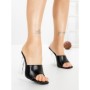 Papuci Dama cu Toc Subtire P-8132 BLACK | EMAS