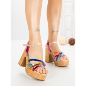 Sandale Dama cu Toc Gros WW-50 COLOR | EMAS
