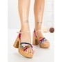 Sandale Dama cu Toc Gros WW-50 COLOR | EMAS