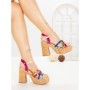 Sandale Dama cu Toc Gros WW-50 COLOR | EMAS