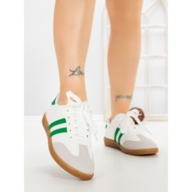Pantofi Sport Dama LA-79 WHITE-GREEN | ANDERINA