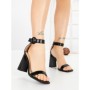 Sandale Dama cu Toc Gros FM5334 BLACK | ANDERINA