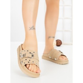 Papuci Dama cu Talpa Joasa JM376 TAUPE | ANNALISE