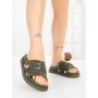 Papuci Dama cu Talpa Joasa JM376 GREEN | ANNALISE