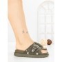 Papuci Dama cu Talpa Joasa JM376 GREEN | ANNALISE