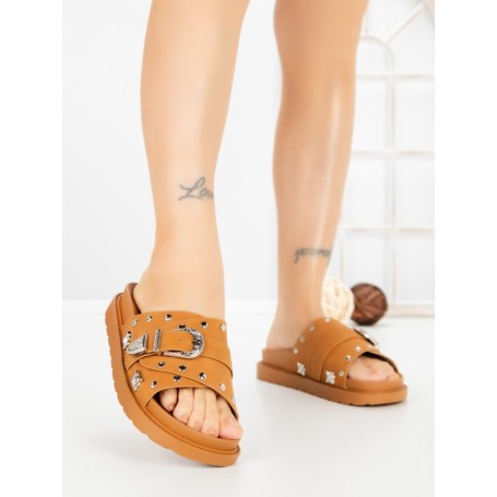 Papuci Dama cu Talpa Joasa JM376 CAMEL | ANNALISE