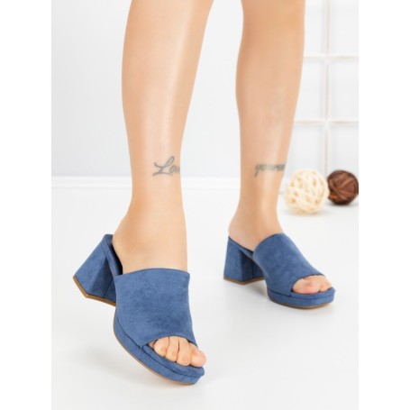 Papuci Dama cu Toc JM170F AZUL CLARO | ANNALISE
