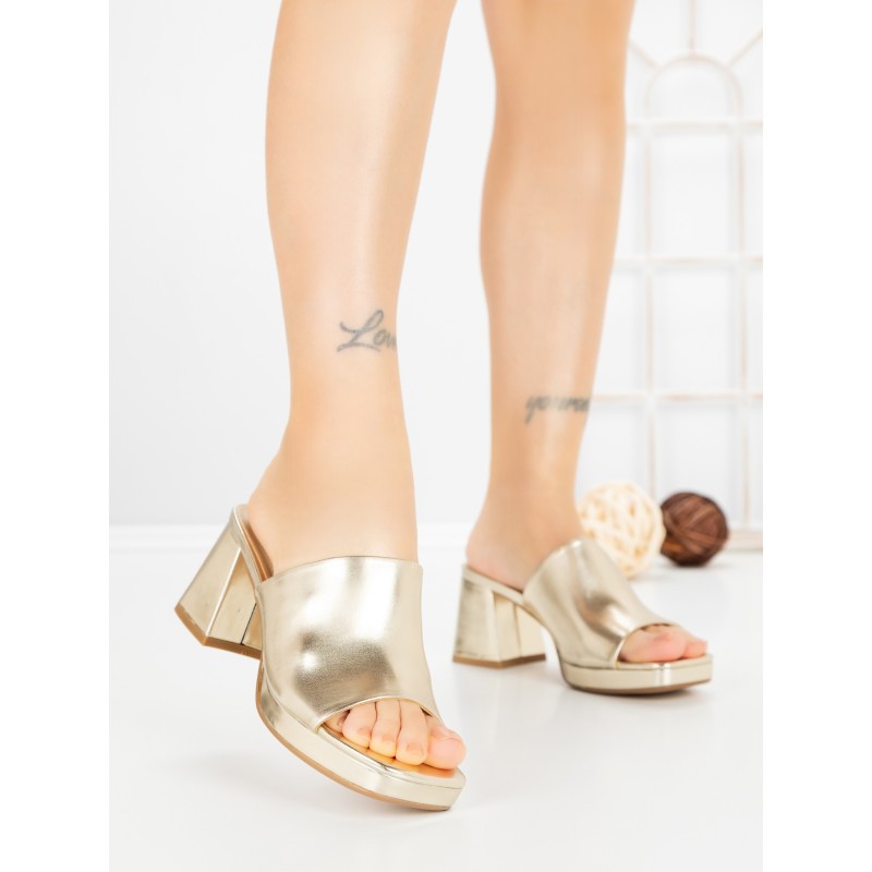 Papuci Dama cu Toc JM170F ORO | ANNALISE