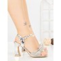 Sandale Dama cu Toc Subtire JM666T SILVER | ANNALISE