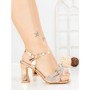 Sandale Dama cu Toc Subtire JM666T CHAMPAGNE | ANNALISE