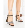 Sandale Dama cu Toc Subtire JM666T NEGRO | ANNALISE