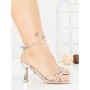Sandale Dama cu Toc Subtire JM669T SILVER | ANNALISE