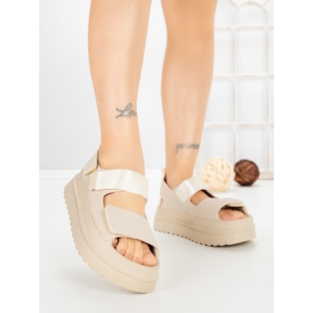 Sandale Dama cu Platforma JM576 BEZI | ANNALISE