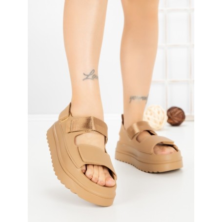 Sandale Dama cu Platforma JM576 KHAKI | ANNALISE
