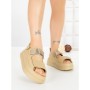 Sandale Dama cu Platforma JM576 GREEN | ANNALISE