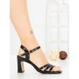 Sandale Dama cu Toc Gros JM791T NEGRO | ANNALISE