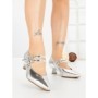 Pantofi cu Toc mic JM270E SILVER | ANNALISE