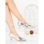 Pantofi cu Toc mic JM270E SILVER | ANNALISE
