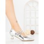 Pantofi cu Toc mic JM270E SILVER | ANNALISE