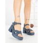 Sandale Dama cu Toc Gros si Platforma A68350 BLUE | ANDERINA