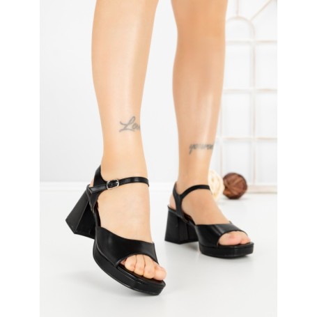 Sandale Dama cu Toc Gros JM168F NEGRO | ANNALISE