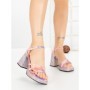 Sandale Dama cu Toc Gros si Platforma JM179E PINK | ANNALISE