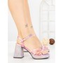 Sandale Dama cu Toc Gros si Platforma JM179E PINK | ANNALISE