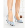 Pantofi Stiletto 88089 BLUE | GOWIN