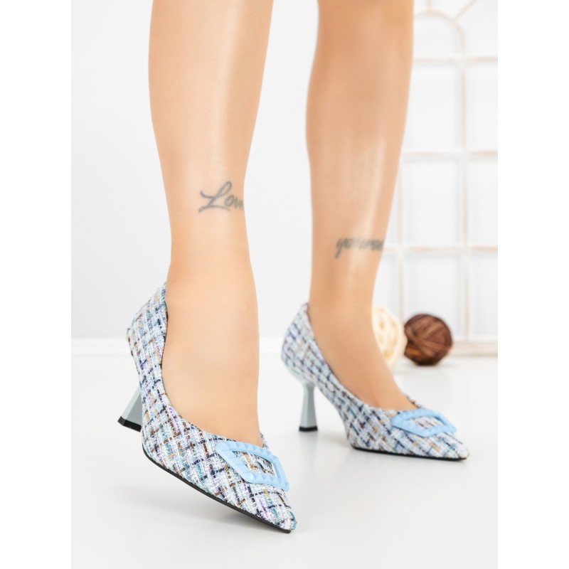 Pantofi Stiletto 88089 BLUE | GOWIN