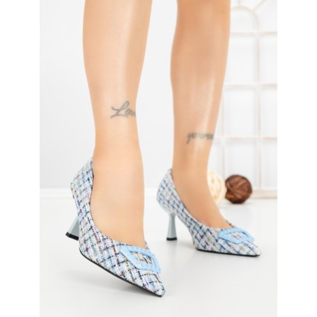 Pantofi Stiletto 88089 BLUE | GOWIN