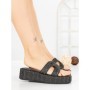 Papuci Dama cu Platforma 88023 BLACK | GOWIN