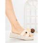 Papuci Dama cu Platforma 88023 BEIGE | GOWIN