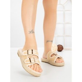 Papuci Dama cu Talpa Joasa F371 BEIGE | GOWIN