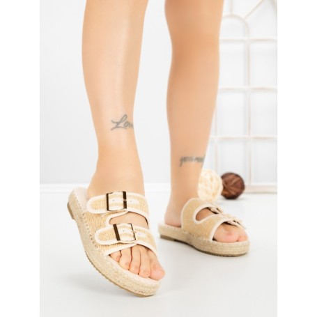 Papuci Dama cu Talpa Joasa F371 BEIGE | GOWIN