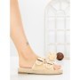 Papuci Dama cu Talpa Joasa F371 BEIGE | GOWIN
