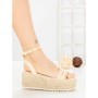 Sandale Dama cu Platforma R-01 BEIGE | GOWIN
