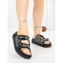 Papuci Dama cu Talpa Joasa SU042 BLACK | GOWIN