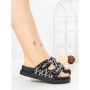 Papuci Dama cu Talpa Joasa SU042 BLACK | GOWIN
