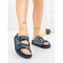 Papuci Dama cu Talpa Joasa SU042 BLUE | GOWIN