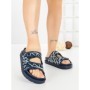 Papuci Dama cu Talpa Joasa SU042 BLUE | GOWIN
