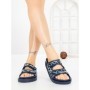 Papuci Dama cu Talpa Joasa SU042 BLUE | GOWIN