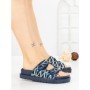 Papuci Dama cu Talpa Joasa SU042 BLUE | GOWIN