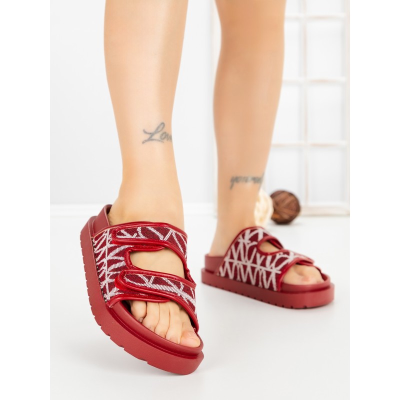 Papuci Dama cu Talpa Joasa SU042 RED | GOWIN