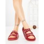 Papuci Dama cu Talpa Joasa SU042 RED | GOWIN