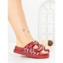 Papuci Dama cu Talpa Joasa SU042 RED | GOWIN